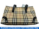 Burberry Nova Check Coated Canvas Beige / Tan Purse / Handbag