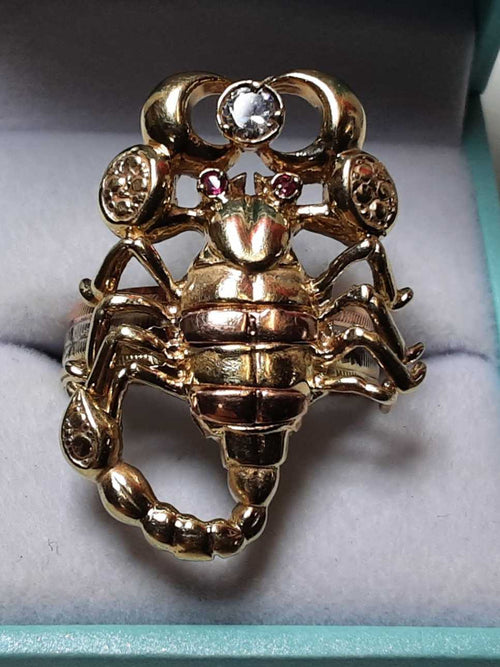 Men's Ring - Tricolor Gold 10k (.417) 7.8 grams Size 9.5