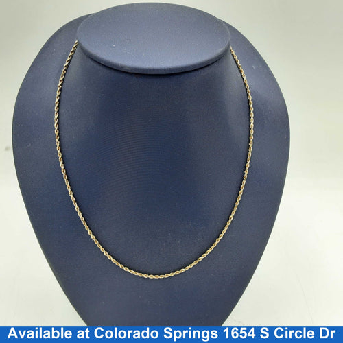 Rope Chain - Yellow Gold 14k (.585) 3.9 grams 18 inch