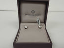 Double Stud Earring - White Gold 14k (.585) 1.2 grams