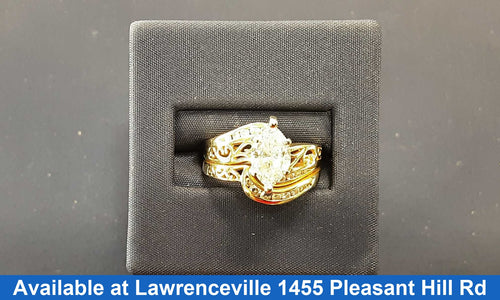 Ring - Engagement Set - Yellow Gold 14k (.585) 6.9 grams Size 7