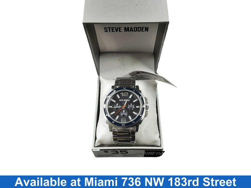 Steve Madden Sm9125blsv Silver Regular Watch