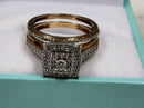 Ring - Engagement Set - Yellow Gold 10k (.417) 3.2 grams Size 5.5