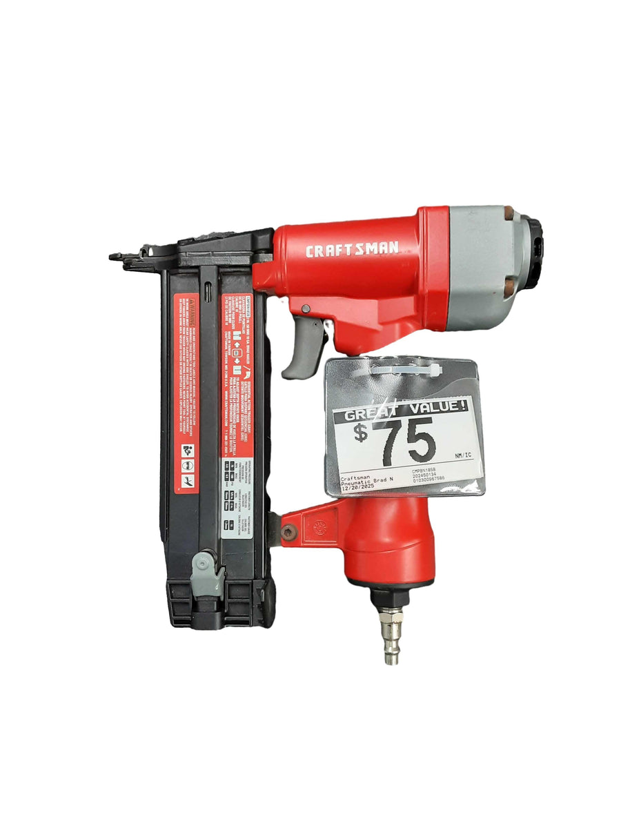Craftsman Cmpbn18sb Red Pneumatic Brad Nailer