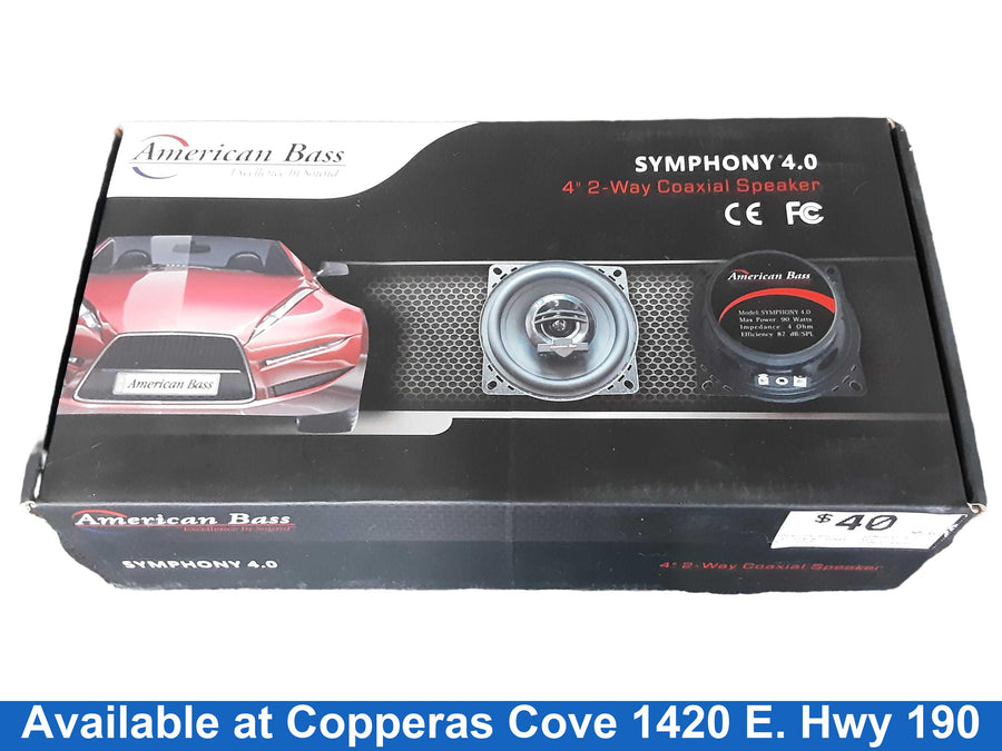 American Bass Symphony 4.0 Black Car Stero Speaker