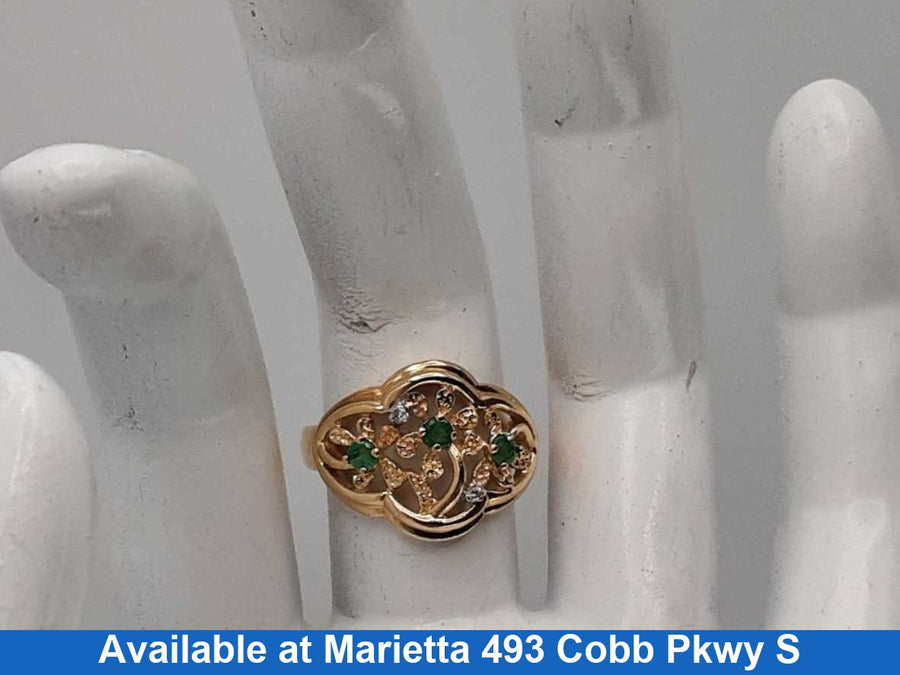 Women's Ring - Yellow Gold 10k (.417) 3.9 grams Size 7
