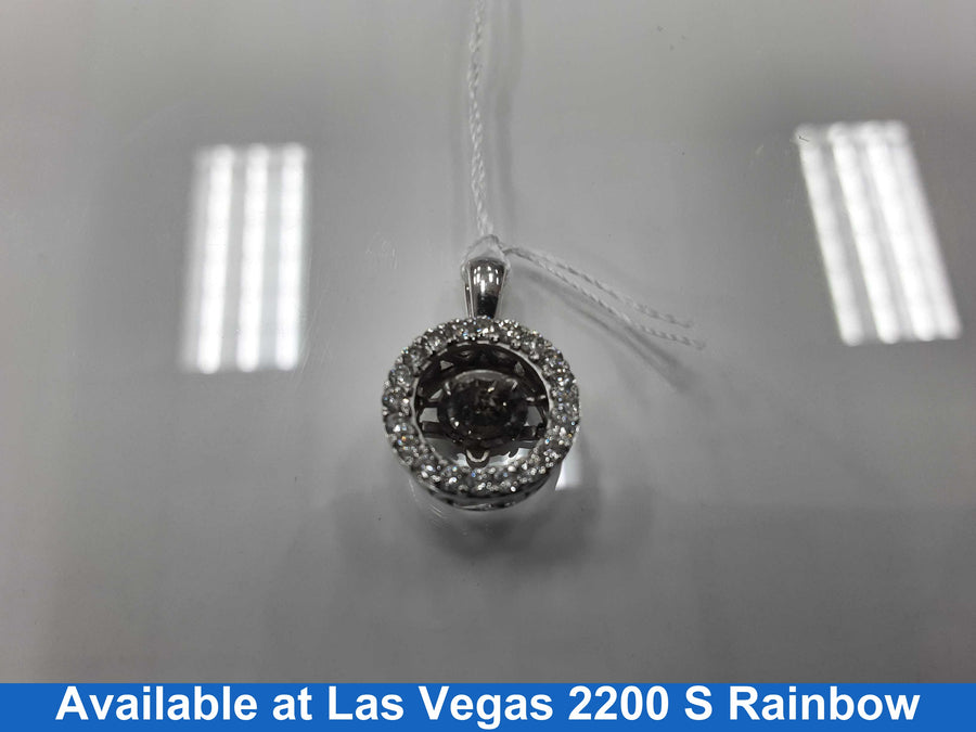 Diamond Pendant - White Gold 14k (.585) 2.7 grams