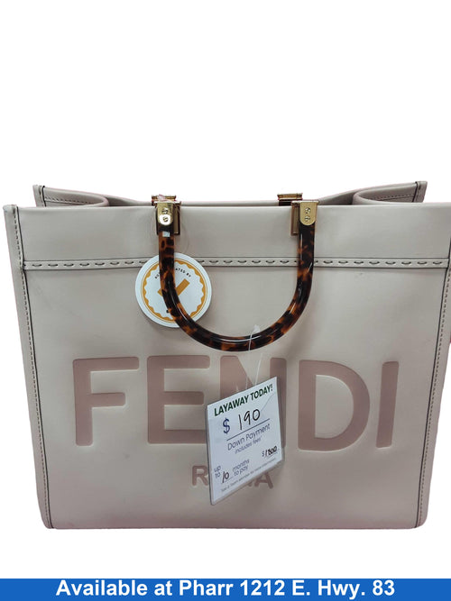 Fendi Leather Sunshine Beige / Tan Purse / Handbag