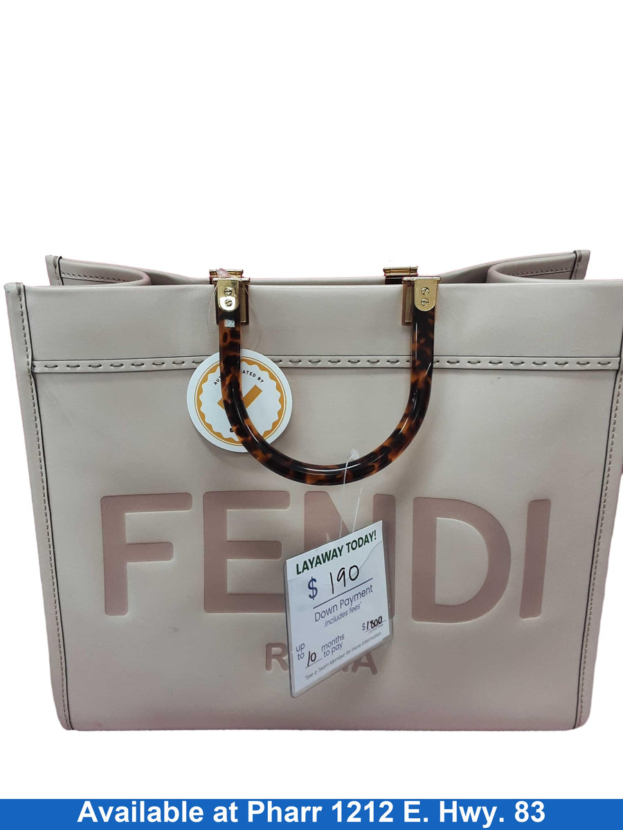 Fendi Leather Sunshine Beige / Tan Purse / Handbag