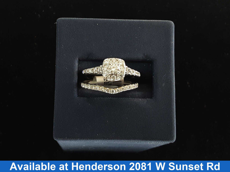 Ring - Engagement Set - White Gold 10k (.417) 3.7 grams Size 7