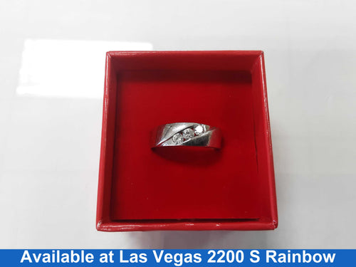 Ring - Wedding Band - White Gold 14k (.585) 7.6 grams Size 8