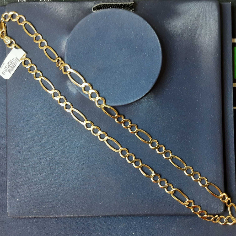 Figaro Chain - Yellow Gold 14k (.585) 18.6 grams 18 inch