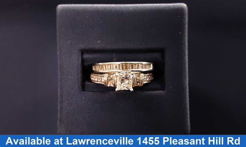 Ring - Engagement Set - White Gold 14k (.585) 6 grams Size 20