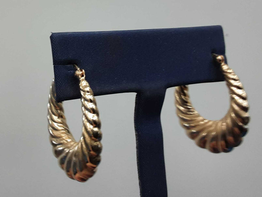 Hoop Earrings - Yellow Gold 14k (.585) 3.9 grams