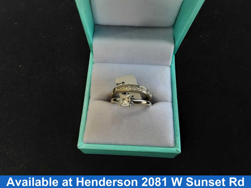 Ring - Engagement Set - White Gold 14k (.585) 5.5 grams Size 6.5
