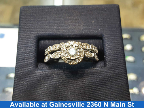 Ring - Engagement Set - White Gold 14k (.585) 5.4 grams Size 8