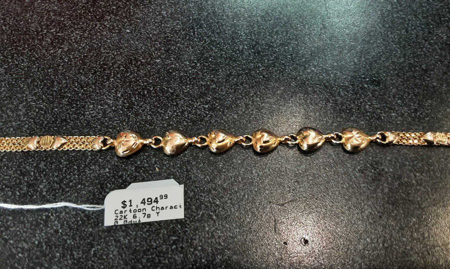 Bracelet - Yellow Gold 22k (.917) 6.7 grams 8 inch