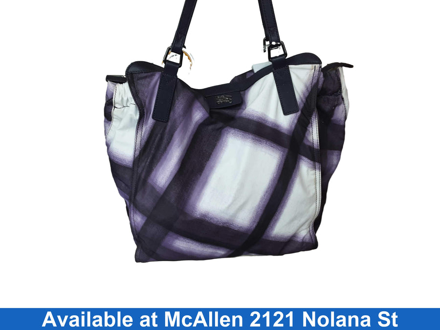 Burberry White And Purple Purple Purse / Handbag