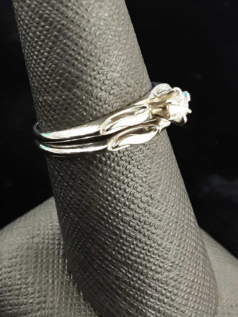 Women's Ring - Solitaire - White Gold 14k (.585) 3.6 grams Size 8
