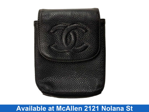 Chanel Caviar Leather Cigarete Pouch Black Wallet