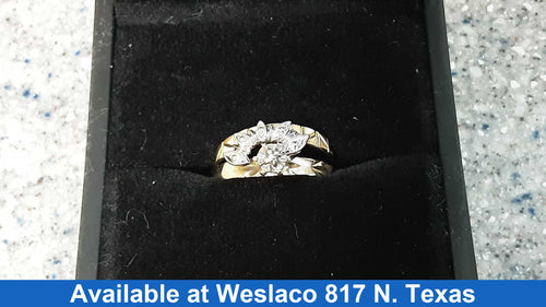 Ring - Engagement Set - Yellow Gold 14k (.585) 3 grams Size 8