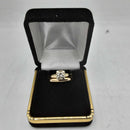 Ring - Wedding Set - Yellow Gold 14k (.585) 5.1 grams Size 7.5