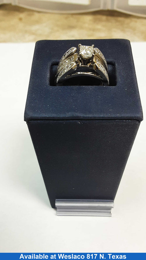 Ring - Engagement Set - White Gold 14k (.585) 8.9 grams Size 7