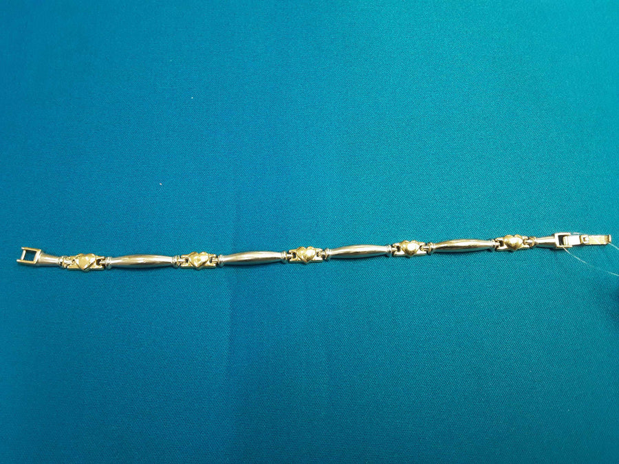 Cable Bracelet - Tricolor Gold 14k (.585) 7.2 grams 8 inch