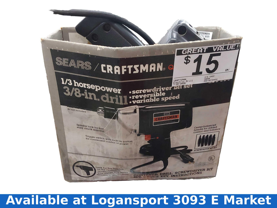 Craftsman 315.10491 Black Corded Standard Drill