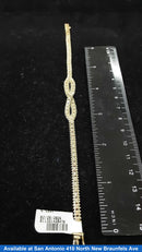 Tricolor Bracelet - Yellow Gold 14k (.585) 10.2 grams 8 inch