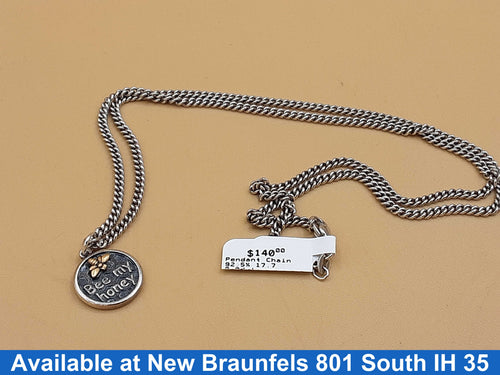 James Avery Chain W/retired Bee My Honey Charm