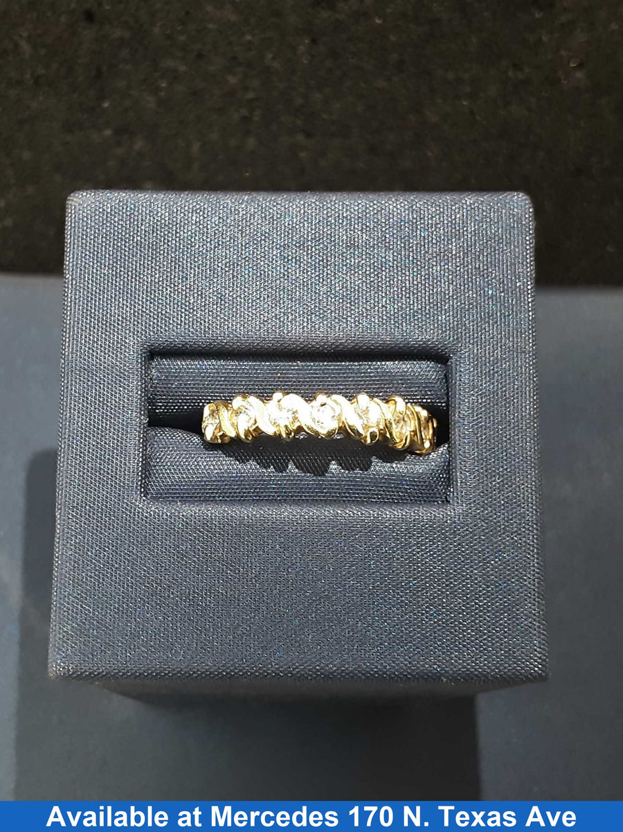 Women's Ring - Anniversary - Yellow Gold 10k (.417) 2.3 grams Size 20