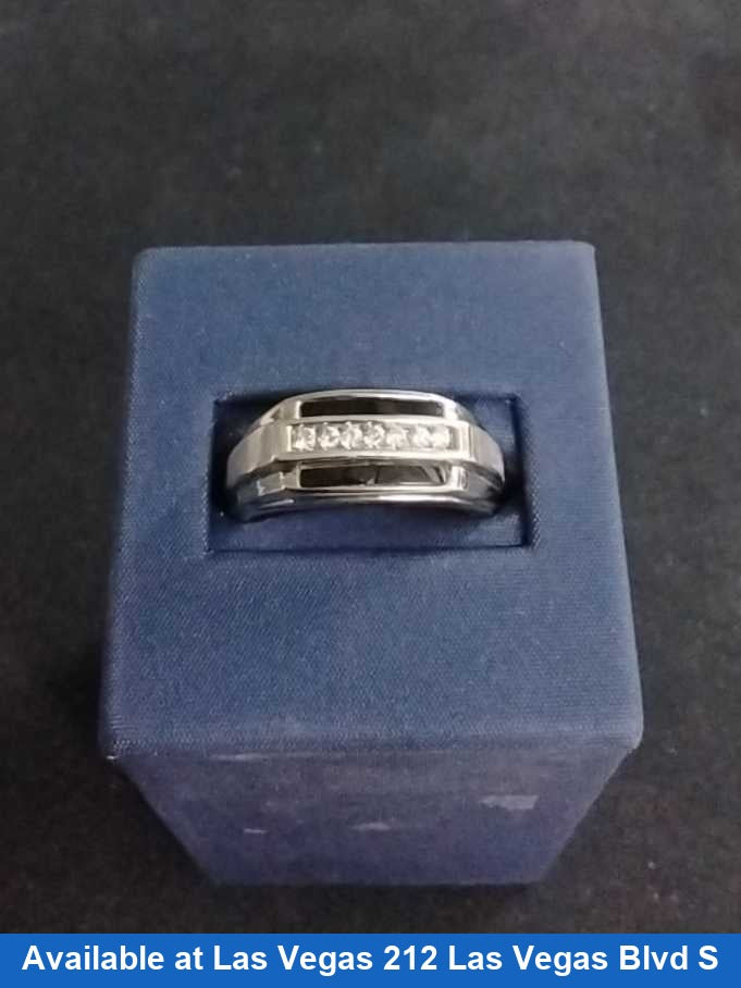 Men's Ring - White Gold 10k (.417) 5.9 grams Size 9
