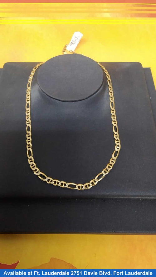 Figaro Chain - Yellow Gold 14k (.585) 17.7 grams 22 inch