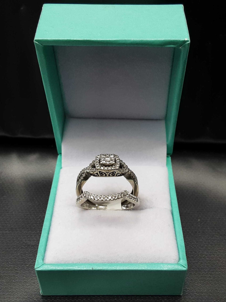 Ring - Engagement Set - White Gold 10k (.417) 4.8 grams Size 7