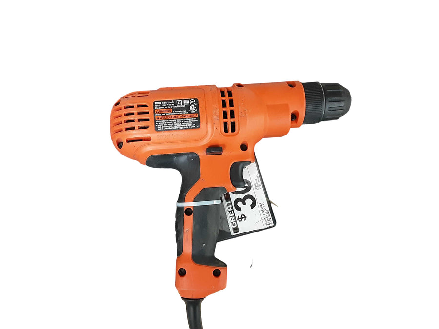 Black & Decker Dr260 Orange Corded Standard Drill