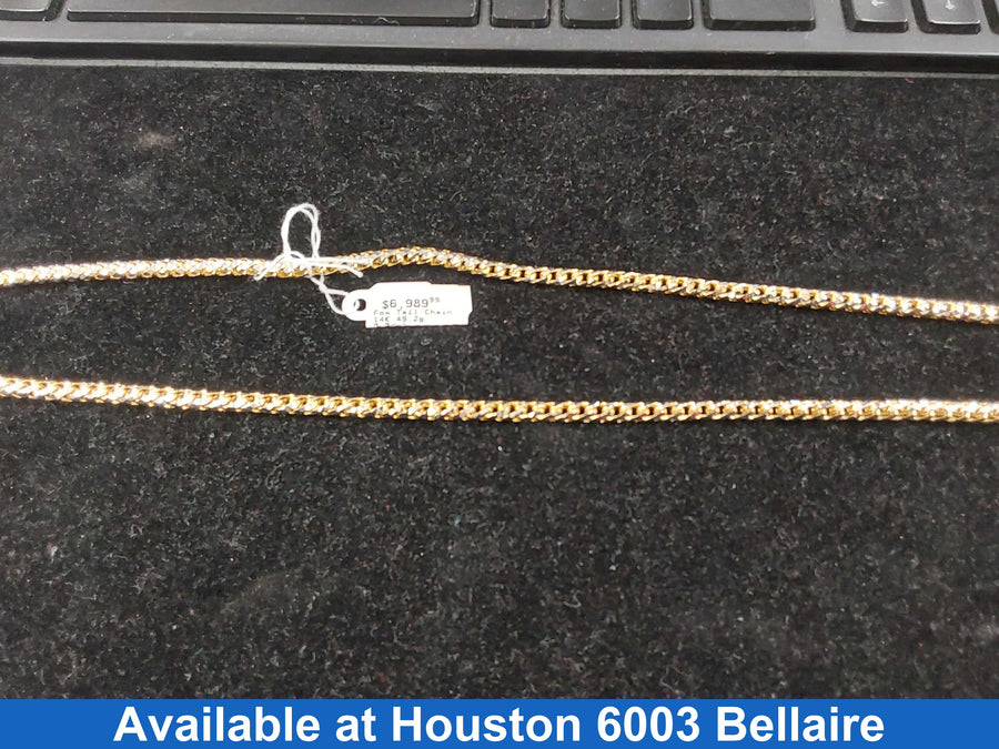 Fox Tail Chain - Tricolor Gold 14k (.585) 49.2 grams 24 inch