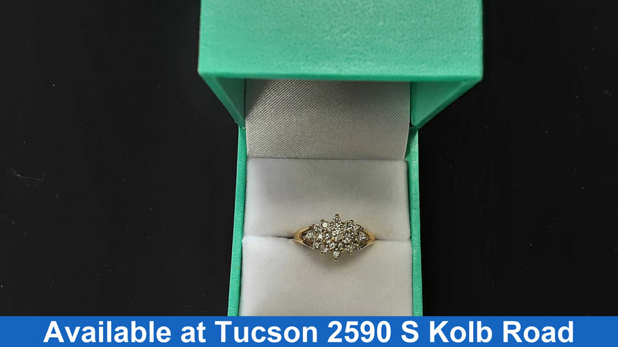 Women's Ring - Yellow Gold 14k (.585) 3.4 grams Size 9.5