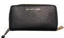Michael Kors Large Pebbled Leather Smartphone Wristlet Black Wallet