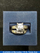 Ring - Engagement Set - Yellow Gold 10k (.417) 4 grams Size 10.5