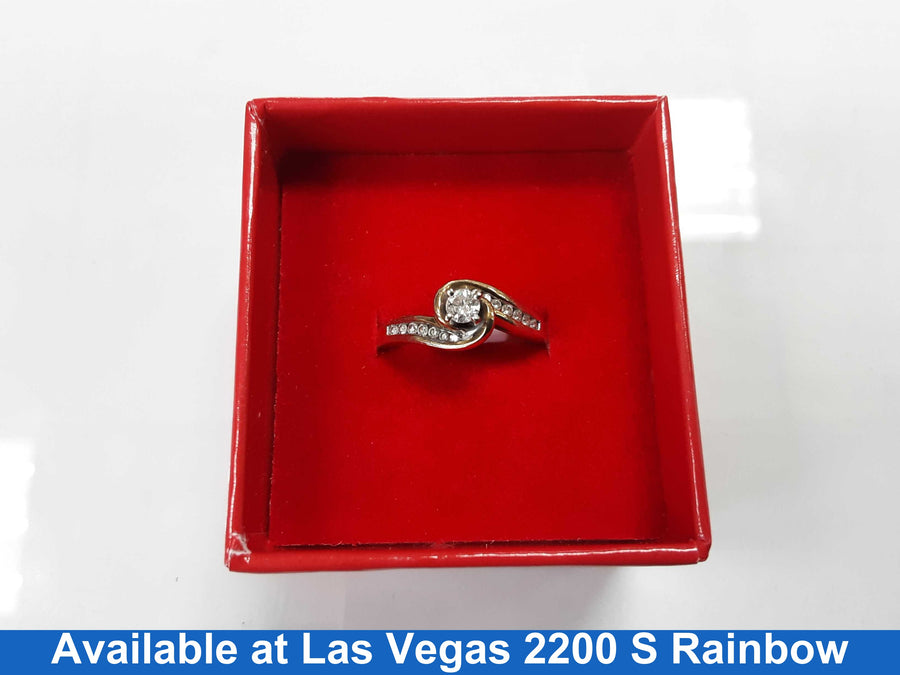Ring - Engagement Set - Yellow Gold 14k (.585) 3.2 grams Size 7