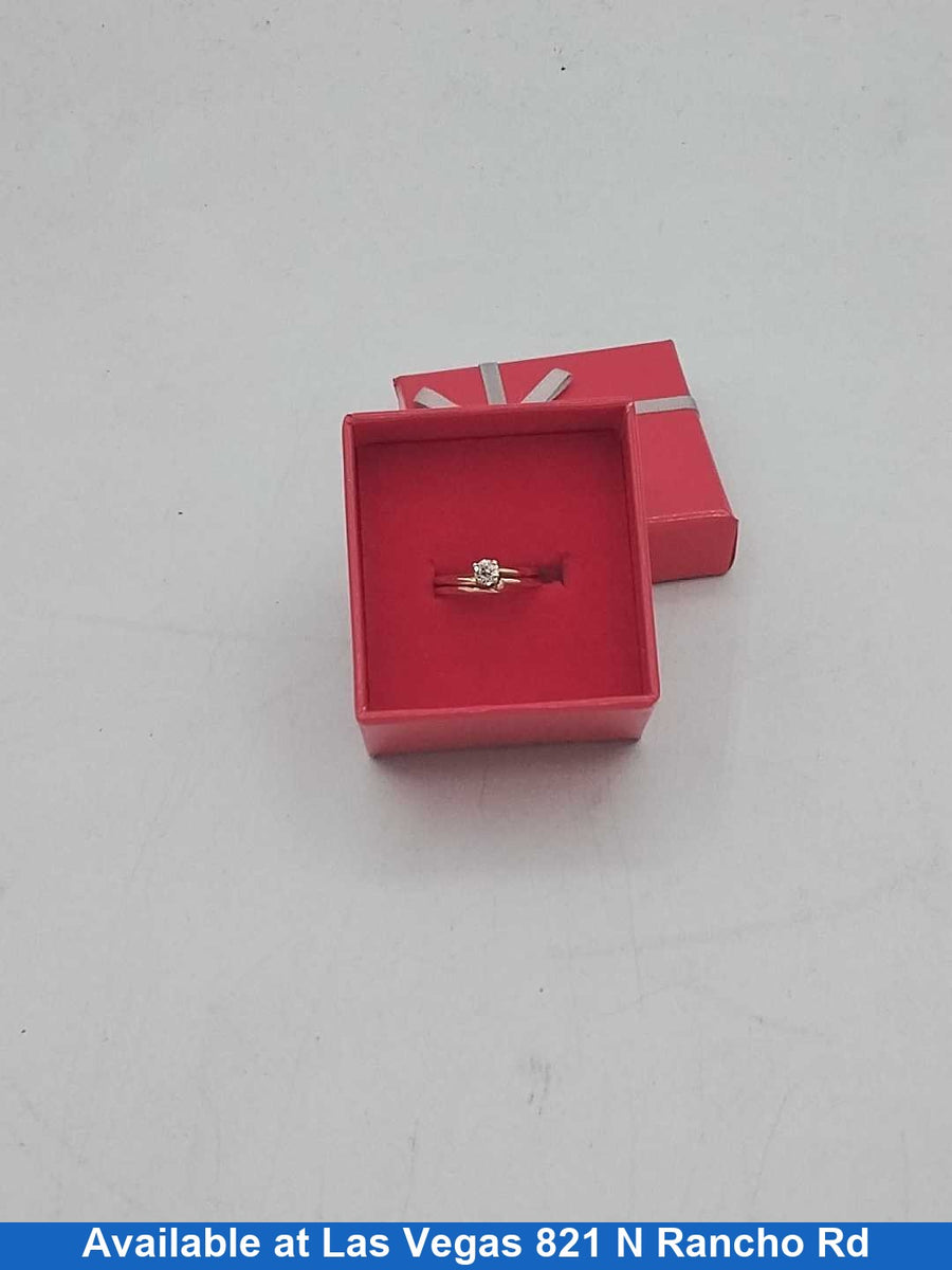 Women's Ring - Solitaire - Yellow Gold 14k (.585) 2.2 grams Size 20