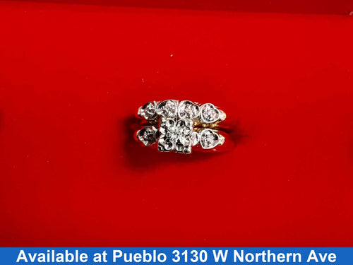Ring - Wedding Set - Yellow Gold 14k (.585) 5.4 grams Size 6.5