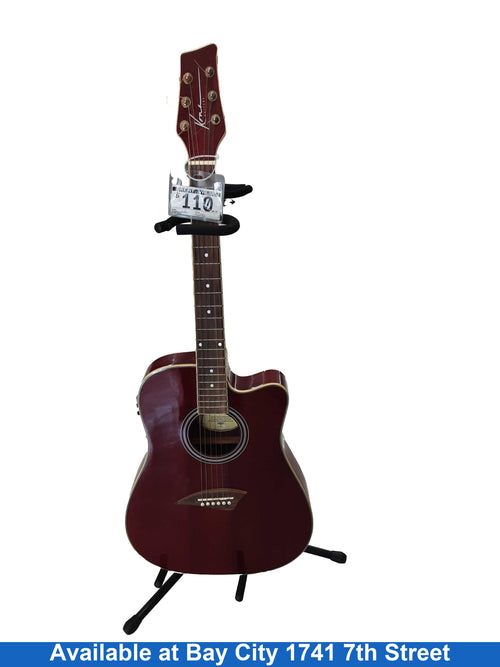 Kona K2trd Red Acoustic / Electric Classic Guitar
