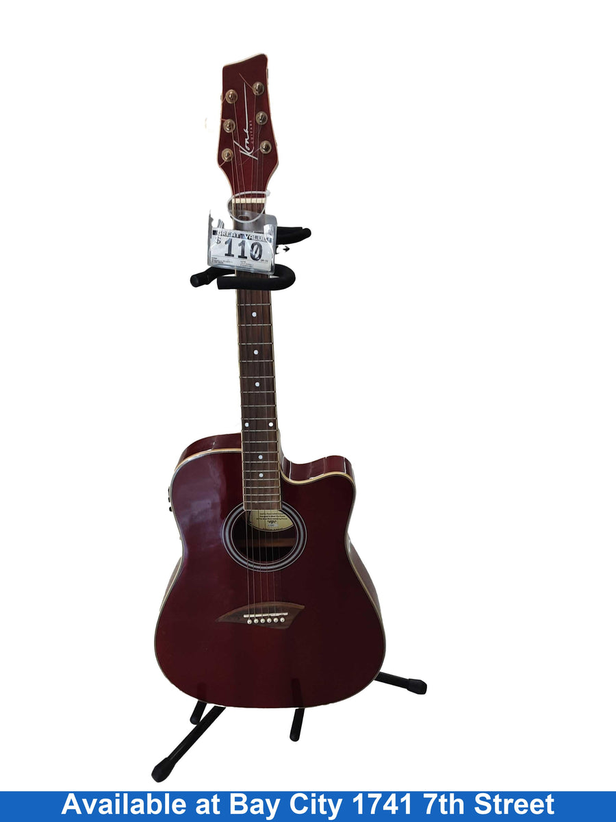 Kona K2trd Red Acoustic / Electric Classic Guitar