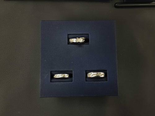 Ring - Wedding Set - White Gold 10k (.417) 7 grams Size 7