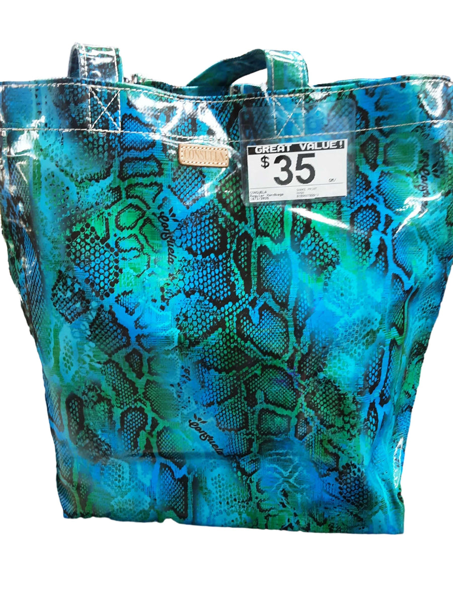 Consuela Snake Print Blue Purse / Handbag
