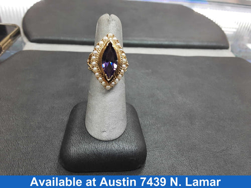 Women's Ring - Yellow Gold 10k (.417) 7.5 grams Size 20