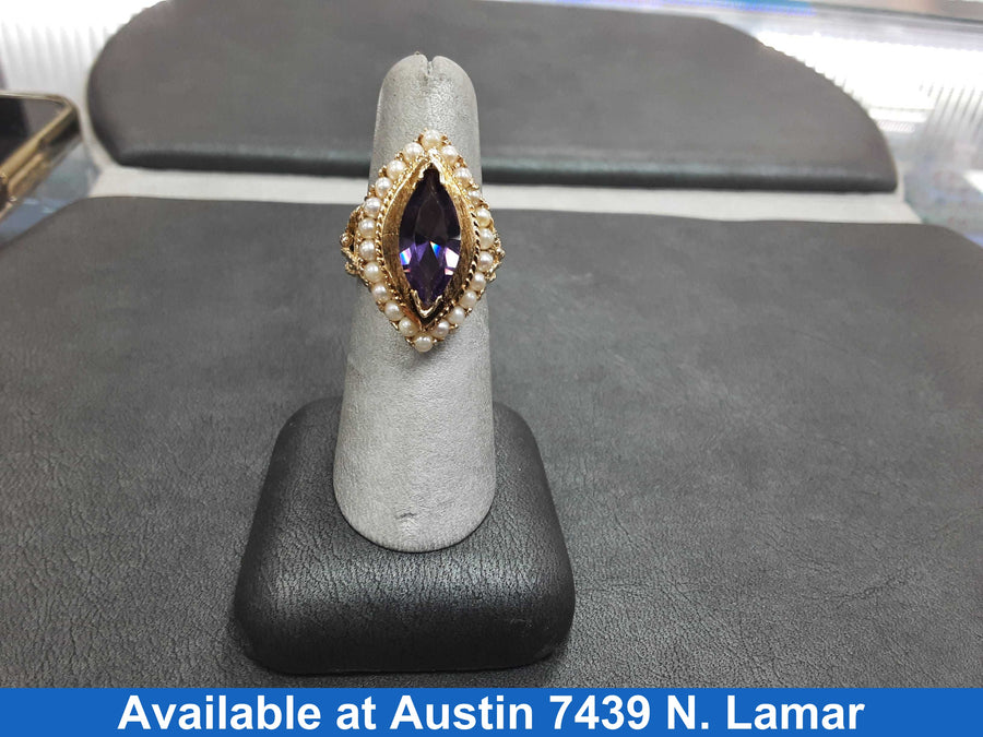 Women's Ring - Yellow Gold 10k (.417) 7.5 grams Size 20