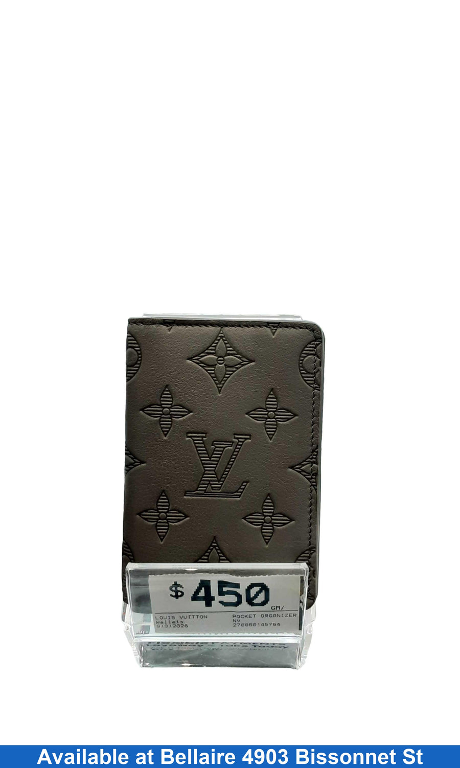 Louis Vuitton Pocket Organizer Gray Wallet